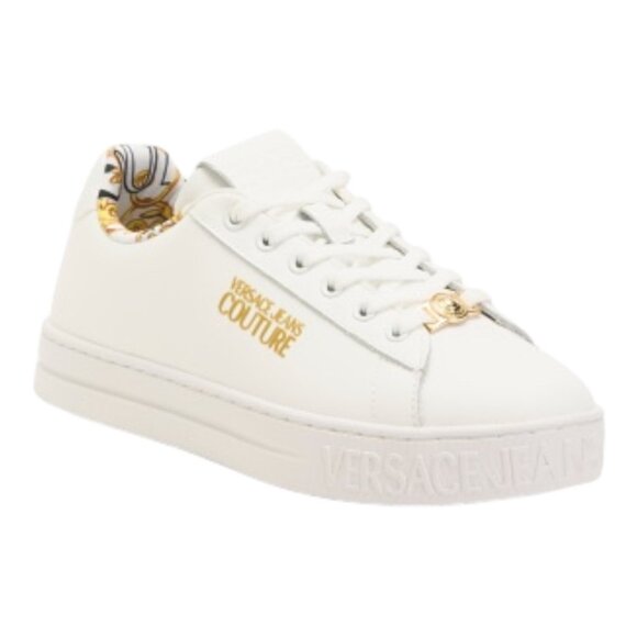VERSACE JEANS White Leather Sneakers Women's Size various